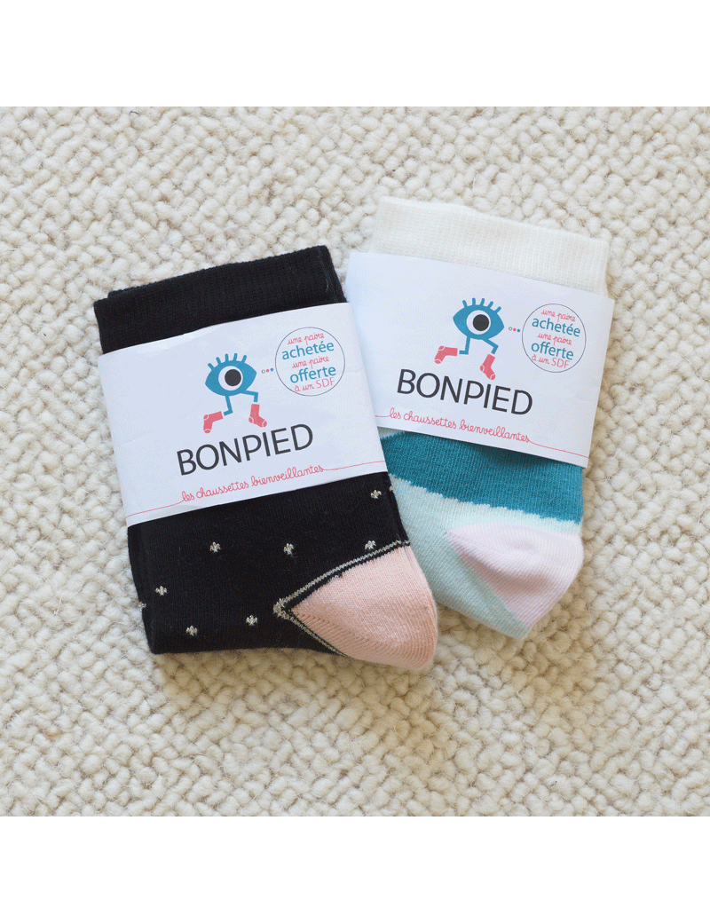 Chaussettes made in France et solidaires femme Claudine - Bonpied