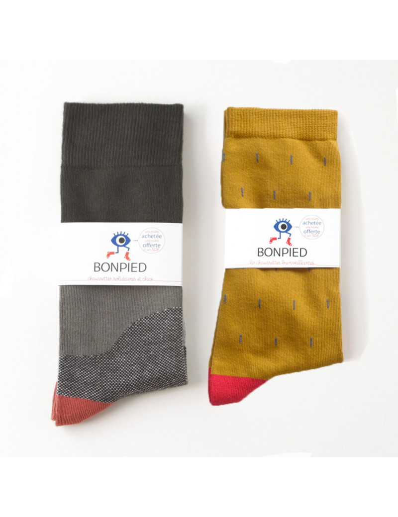 Chaussettes Homme Made in France Solidaires - Bonpied